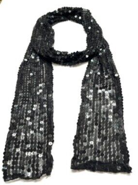 Black Sequin Shawl Scarf, by Tri-Coastal Design